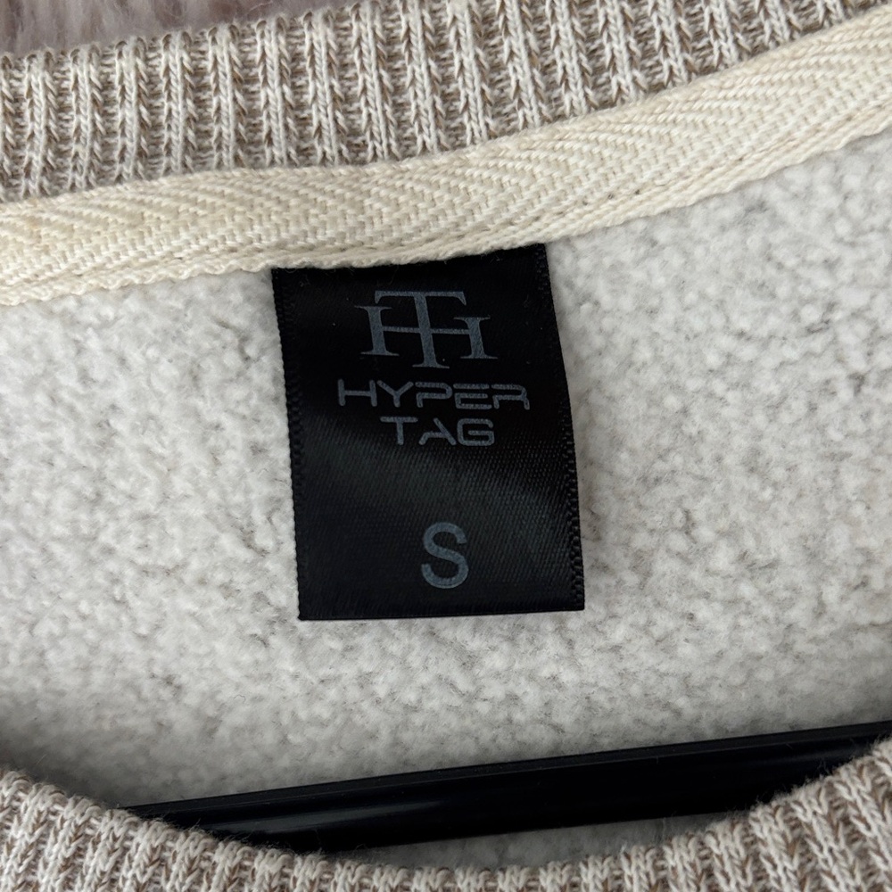 Hype Beige and Black Fleece Sweatshirt - Picture 2 of 2